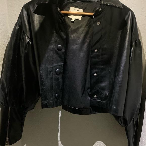 Fashion Nova Tease me baby vegan leather jacket - Picture 1 of 1